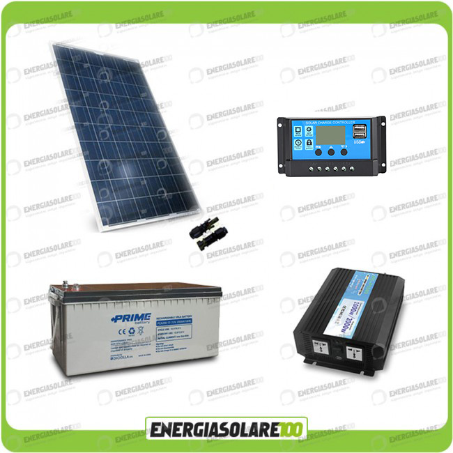 INSTALLATION SOLAIRE 200 W paquet complet 220 V batterie panneau solaire  1000 W prise 200 watts EUR 529,00 - PicClick FR