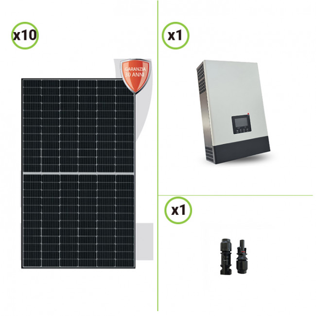 Kit Photovoltaïque base Panneaux 1680W Onduleur Solaire Hybride