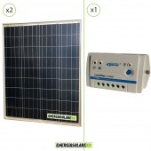 Kit Starter Panneau solaire160W 24V (2 x 80W) Régulateur de charge 10A LS1024B MC4