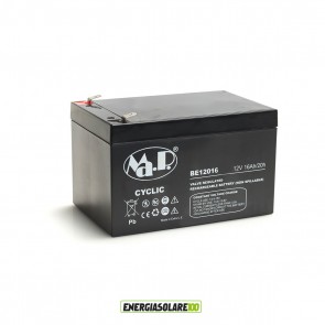 Batteria Ermetica AGM Piombo-Acido 16Ah 12V bici elettriche