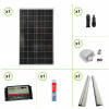 Kit solaire pour roulotte 150W 12V et régulateur de charge double batterie 20A support colle passetoit