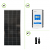 Kit solaire pour roulotte camping panneau monocristallin 200W 12V et régulateur de charge 20A MPPT Dual Battery DuoRacer