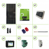 Kit photovoltaïque panneau monocristallin 200W 12V onduleur onde pure Edison10 1KW MPPT batterie 150Ah plaque tubulaire