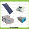 Kit solaire photovoltaïque 100W pour chalet ou maison de montagne avec convertisseur DC/AC pur sinus 1KW 24V Epsolar