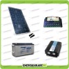 Kit solaire photovoltaique autonome avec panneau 200W 12V convertisseur pur sinus 1000W 220V batterie AGM 150Ah régulateur Epsolar