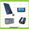 Kit solaire photovoltaique autonome avec panneau 200W 12V convertisseur pur sinus 1000W 220V batterie AGM 150Ah régulateur NVsolar