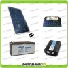 Kit solaire photovoltaique autonome avec panneau 200W 12V convertisseur pur sinus 1000W 220V batterie AGM 200Ah régulateur Epsolar