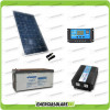 Kit solaire photovoltaique autonome avec panneau 200W 12V convertisseur pur sinus 1000W 220V batterie AGM 200Ah régulateur NVsolar