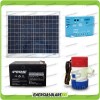 Kit d'arrosage solaire autonome 30W 12V avec pompe irrigation 750 GPH régulateur de charge batterie