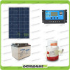 Kit d'arrosage solaire autonome panneau 80W 12V avec pompe irrigation 12V 3500GPH régulateur de charge batterie