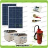 Kit solaire d'arrosage 160W 24V 40/60mètres prévalence + câbles 3heures de travail