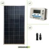 Kit solaire photovoltaique 24V avec deux panneaux solaires 150W tot PV 300W,