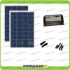Kit Camping car 2 panneaux solaires total 200W 12V régulateur de charge REGDUO 20A pour 2 batteries