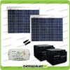 Kit portail solaire électrique 100W 24V panneaux régulateur de charge batteries