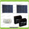 Kit portail solaire électrique 60W 24V panneaux régulateur de charge batteries