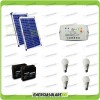 Kit solaire d'éclairage 5 heures chalet étable 40W 24V avec 4 ampoules LED 7W 24V régulateur de charge LS