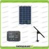Kit panneau solaire 10W Régulateur de charge 12V 5A Support de fixation Réglable