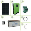 Système solaire photovoltaïque 2.2KW 48V onduleur panneau monocristallin onde pure Edison50 5KW PWM 50A AGM batterie