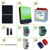 Kit solaire photovoltaïque 2.2KW 48V onduleur pur sinus V3 5KW MPPT 80A batterie acide plaque tubulaire