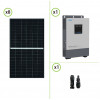 Kit solaire photovoltaïque Onduleur 3KW Chargeur EPEver 5KW onde pure 48V avec régulateur de charge 80A MPPT