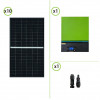 Kit solaire photovoltaïque 4.1KW panneaux monocristallins onduleur hybride pur sinus 7.2KW 48V avec double régulateur de charge MPPT 80A