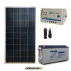 Kit panneau solaire 150W 12V Batterie 150Ah AGM Régulateur de charge PWM 10A LS1024B