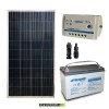 Kit panneau solaire 150W 12V Batterie 100Ah AGM Régulateur de charge PWM 10A LS1024B