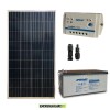 Kit panneau solaire 150W 12V Batterie 200Ah AGM Régulateur de charge PWM 10A LS1024B
