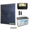 Kit Panneau solaire 200W 12V Batterie agm 100Ah régulateur de charge PWM 20A ep20