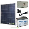 Kit Starter Panneau solaire 200W 12V Régulateur de charge 20A PWM LS2024B batterie AGM 100Ah cable RS485