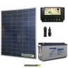 Kit Panneau solaire 200W 12V Batterie agm 150Ah régulateur de charge PWM 20A ep20