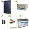 Kit PRO panneau solaire 280W 24V poly régulateur de charge 10A LS 2 batteries 100Ah AGM Câbles