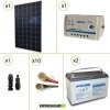 PRO kit solaire panneau 280W 24V contrôleur de charge polycristallin 10A LS 2 batteries 100Ah AGM câbles