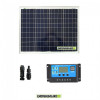Kit Starter panneau solaire polycristallin 50W 12V Régulateur de charge 10A 12V NVSolar chalet campingcar