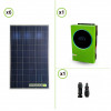 Kit solaire Panneaux photovoltaïques 280W 1680W avec onduleur hybride solaire à onde pure 5600W 48V contrôleur de charge MPPT 120A 450VDC 6KW PV max