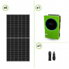 Kit solaire  2700W panneaux photovoltaïques 450W avec onduleur hybride solaire à onde pure 5600W 48V MPPT contrôleur de charge 120A 450VDC 6KW PV max