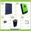 Kit solaire photovoltaïque 3KW Onduleur pur sinus Genius 5kW 48V régulateur de charge  MPPT 80A batteries OPzS