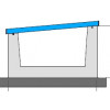 Zavorra inclinazione 5° quinta fila per vela Blocchetto in cemento 60Kg per installazione pannello fotovoltaico su tetto piano
