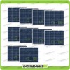 Lot de 10 panneaux solaires photovoltaiques 50W 12V polycristallin Pmax 500w