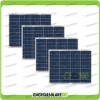 Lot de 4 panneaux solaires photovoltaiques 50W 12V polycristallin Pmax 200w
