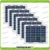 Lot de 6 panneaux solaires photovoltaiques 5W 12V polycristallin Pmax 30W
