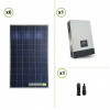 Kit Photovoltaïque base Panneaux 1680W Onduleur Solaire Hybride SNA5000 5KW Double Contrôleur MPPT 480VDC 6.4KW PV Clé WIFI