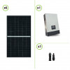 Kit Photovoltaïque base Panneaux 2.5KWOnduleur Solaire Hybride SNA5000 5KW Double Contrôleur MPPT 480VDC 6.4KW PV Clé WIFI
