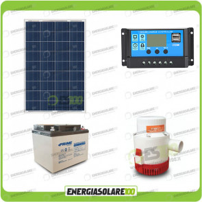 kit solar fotovoltaico 80W bombeo riego bomba sumergible 12V 3500GPH