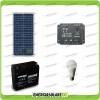 Kit iluminación interior panel solar 30W lámpara LED 7W 12V max 8 horas