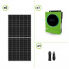 Kit solar 2700W paneles fotovoltaicos 450W con inversor solar híbrido de onda pura Edison 5600W 48V MPPT regulador de carga 120A 500VDC 6KW PV max