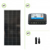 Kit fotovoltaico panel solar monocristalino de 200W 12V y controlador de carga EP20 20A con crepuscular 