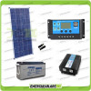 Kit solar placa 150W 12V inversor de onda pura 1000W batería AGM 150Ah