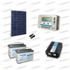 Kit panel solar choza 280W 24V inversor de onda pura 1000W 2 baterías AGM 100Ah regulador Epsolar