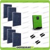 Kit aislado casa paneles solares 1680W inversor EDISON50 hibrido onda pura 5KW 5000VA 48V regulador PWM 50A